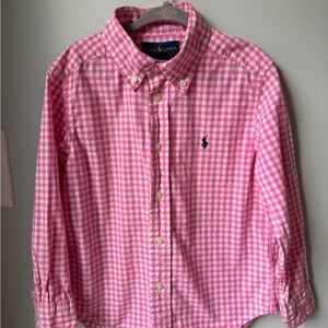 Ralph Lauren Kids Pink Plaid Button-Down Shirt